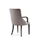 Manhattan Comfort Shubert Faux Leather and Velvet Dining Armchair in Light Grey DC055AR-LG - alternate 6